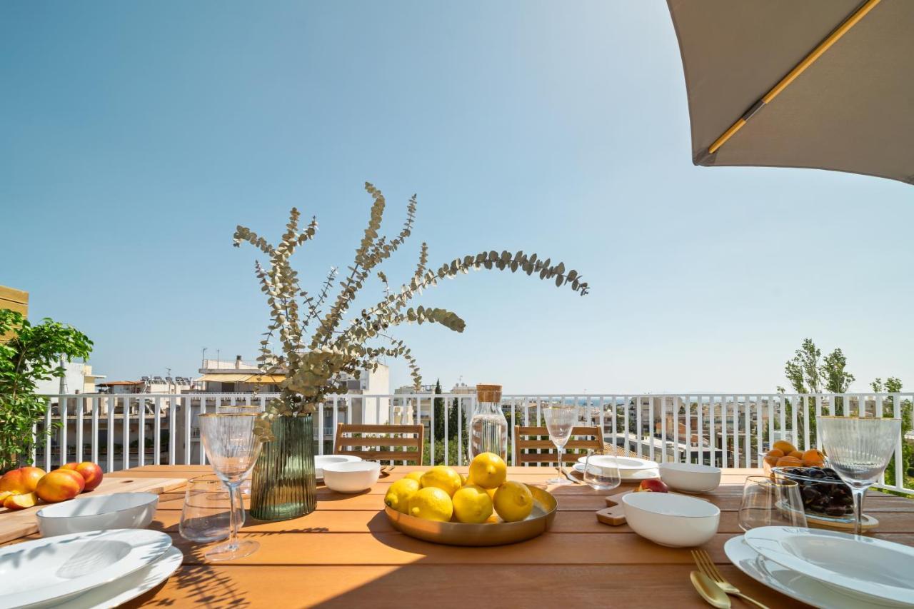 Luxurious Apartment With Big Sea View Terrace - Central Location 雅典 外观 照片